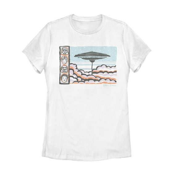 Women's Star Wars Cloud City Travel Poster  Graphic Tee White 2X Large