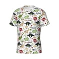 thumbnail image 5 of Qekee Dinosaur Classic Fit T-Shirt Men's Shirt Men's Tight Short Sleeves for Exercise, Running, Mountaineering - Dinosaur, 5 of 9