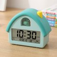 thumbnail image 4 of REGALWOVEN House Shape Multifunctional Alarm Clock, Backlight, Three Alarms, Snooze Function for Bedroom/Dorm Light Green Dinosaur 4.3"L x 2.4"W x 5.0"H, 4 of 5