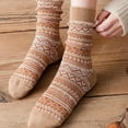 thumbnail image 3 of 6 Pairs Vintage Cotton Socks Womens Cute Crew Socks Fall Aesthetic Long Socks Preppy Ankle Socks for Women, 3 of 7