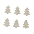 thumbnail image 2 of 6 piezas de árbol de Navidad de madera colgante colgante decoración navideña accesorios de manualidades DIY Arbol Plateado, 2 of 9