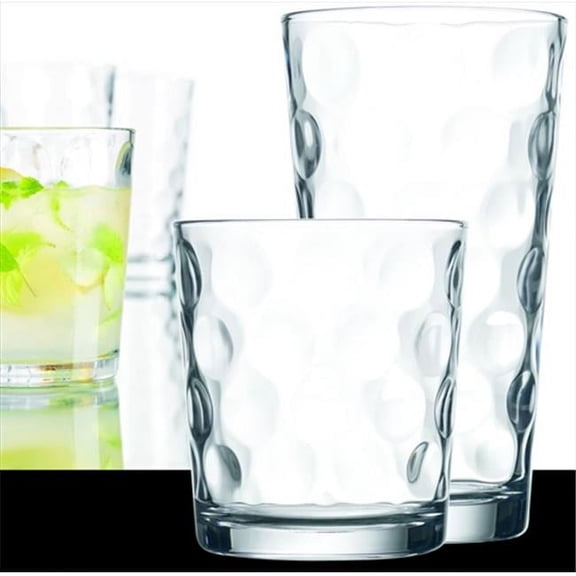 Home Essentials 9648 Home Essential Eclipse 16 Piece Drinkware Set - Pack of 2