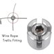 thumbnail image 5 of 8 Pcs Stainless Steel Wire Rope Green Wall Trellis Fitting Clip 3mm Wire A Hy, 5 of 5