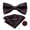 Black and Red, variant on Men's Silk Black Red Pre-Tied Bow Tie Set with Pocket Square Cufflinks for Wedding Party