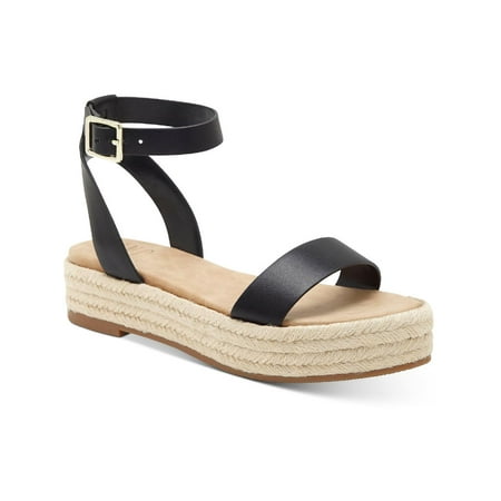

INC Womens Black Comfort Ankle Strap Valetta Round Toe Platform Buckle Espadrille Shoes 11 M