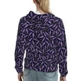 thumbnail image 7 of Sikiie Lavender Flowers Women's Casual Hoodies Long Sleeve Lightweight Pullover Tops Loose Sweatshirt-Medium, 7 of 7