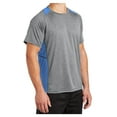 thumbnail image 4 of Mens Heather Colorblock Contender Polyester Tee Vintage Heather/ Carolina Blue XL, 4 of 8