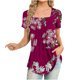 thumbnail image 2 of Fiudx Ofertas Flash Artículos En Oferta Blusa Holgada de Manga Corta con Cuello Redondo Informal Estampada a La Moda para Mujer, 2 of 5