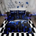 thumbnail image 1 of Erosebridal Gradient Rectangle Bedding Sets Twin with Comforter, Cool Racing Car Duvet Insert, Extreme Sports Decor, Reversible, 1 of 7