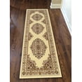thumbnail image 2 of Radici Usa Como Area Rug 1595 Traditional Ivory Medallion Petals 2' 2" x 7' 7" Runner, 2 of 2