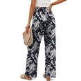 thumbnail image 4 of Fantaslook Womens Pants Casual Boho Palazzo Pants Wide Leg Lounge Pants Trousers with Pocket, 4 of 9