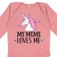 thumbnail image 4 of Inktastic My Meme Loves Me Girl Unicorn Girls Long Sleeve Baby Bodysuit, 4 of 5