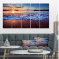 thumbnail image 1 of Design Art - Blue Sea Waves during Sunset, 1 of 3