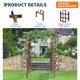 thumbnail image 3 of QinaQin Arco de jardín de madera de 85 pulgadas, fabricado en abeto sólido, enrejado para plantas trepadoras y decoración de bodas o patio, 3 of 6