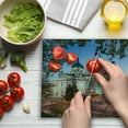 thumbnail image 3 of European Cutting Board, Old and Royal Palace in Madrid Mediterrenean City Europe Urban Print, Decorative Tempered Glass Cutting and Serving Board, in 3 Sizes, by Ambesonne, 3 of 5