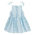 thumbnail image 1 of Robe de Fête Princesse à Fleurs Unies Rayée pour Fille Tout-Petit Robe d'Été, 1 of 5