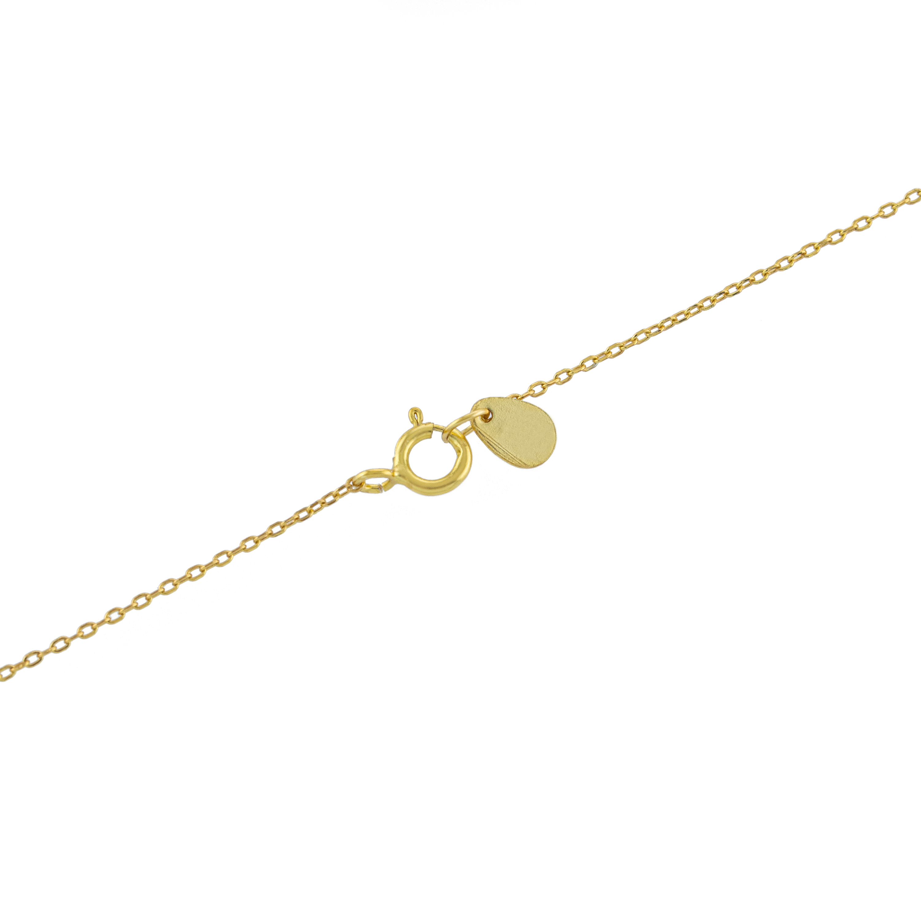 Marisol & Poppy Cubic Zirconia Elephant Necklace In Gold Over Sterling Silver For Women & Teens, 16" Chain