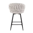 thumbnail image 5 of Lumisource Black And Cream Set Of 2 Bar Stool B26-BRAIDMAT 55SWVX BKCRGY2, 5 of 7