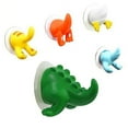 thumbnail image 2 of Farfi Cute Cartoon Animal Tail Sucker Suction Hook Baby Bathroom Towel Hanger Holder (Coffee), 2 of 13