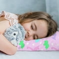 thumbnail image 4 of Little Sleepy Head Toddler Pillow with Pillowcase (Dinosaurs Pink) Best Pillow for Kids! 13x18", 4 of 7