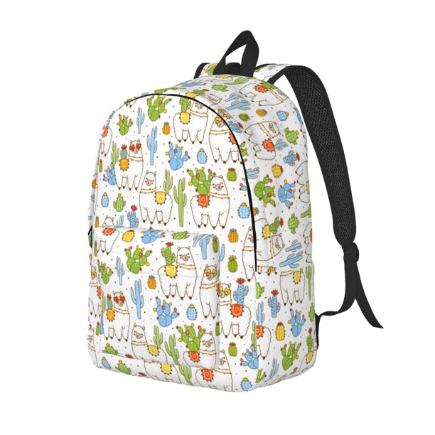 Disketp Cactus Plants Mochila de Lona Estampada, Mochila Escolar de Viaje Ligera para Estudiantes y Portátil-Small