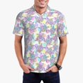 thumbnail image 3 of Balery Sea Turtles Printed Men’s Short Sleeve Polo Shirt, Midweight Men's Shirt,Golf Polo shirts -Large, 3 of 9