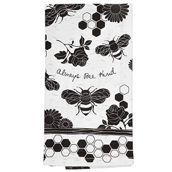 Karma Gifts Black And White Boho Tea Towel, Bee