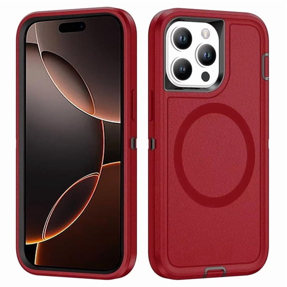 For Magsafe Armor Shockproof Defender Phone Cases For iPhone 17 16 15 Pro Max Plus Air Case Heavy Duty Protector Cover