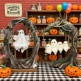 thumbnail image 4 of Emesak Ghost on a Tree Swing - Halloween Decorations Indoor, Cute Swinging Ghost Figurine for Desk & Bookshelf, Spooky Resin Statue (4.72in), Funny Haunted House Ornament for Garden, Patio (Set-2PCS), 4 of 7