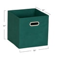 thumbnail image 2 of Household Essentials 6 ct Open Fabric Cube Storage Bins, Forest Green, 2 of 5