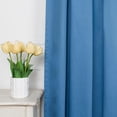 thumbnail image 4 of Aurora Home  Cotton Blend Rod Pocket and Backtab Curtains- Set of 2 Blue - 84"L, 4 of 5