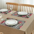 thumbnail image 3 of Pioneer Flower Floral Print Pattern Summer Placemats Table Placemats Set Of 4-Linen Kitchen Washable Placemats Table Mats 12x18 Inch Non-Slip Heat Resistant, 3 of 6