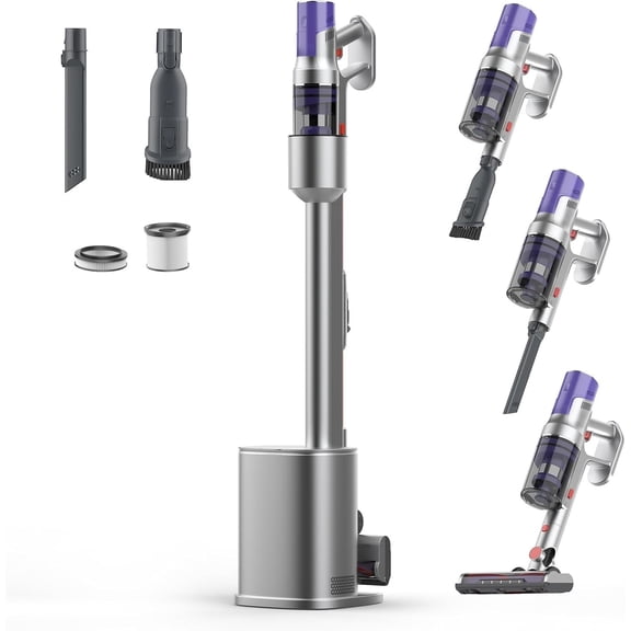 Cordless Stick Vacuum Cleaner, Auto-Empty System, Powerful Suction
