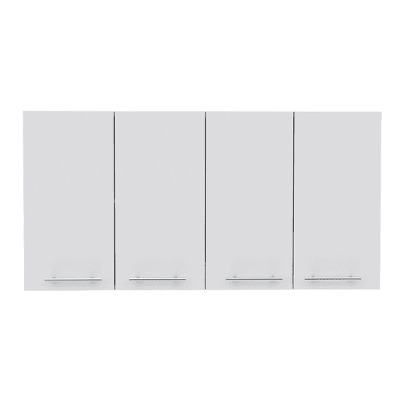 Newboti Furniture Wall Cabinet 24" H, four Doors, with two internal Shelves and internal plate and glass organizer, white 45599