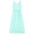 thumbnail image 4 of Eandarui Junior Girls V Neck Bowknot Hollow Back Bridesmaid Pageant Prom Wedding Long Maxi Dress Mint Green 8, 4 of 5