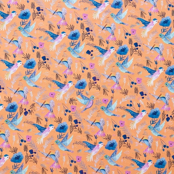 Jillson & Roberts Bulk Floral Gift Wrapping Paper, Hummingbirds, 1/4 Ream 208 feet x 30 inches