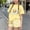 Yellow, variant on Babcutegg Girls Summer Printed Two-Piece Outfit – Short Sleeve Round Neck Top with Elastic Waist Shorts for Casual and Playful Everyday Wear Yellow Size 14-15