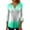 Green, variant on Women's Fashion Gradient Mid Sleeve Loose Half Cardigan Shirt Polyester/Spandex, Soft/Breathable, Suitable for Spring/Summer