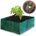 thumbnail image 3 of Bolsa para plantar Bolsa para plantar en jardín de 60 cm × 25 cm - con cuatro compartimentos y cuatro orificios de ventilación inferiores - bolsa para plantar patatas rectangular verde ER, 3 of 5