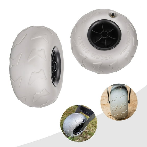 9in Beach Cart Wheels Inflatable Wheels 2x Replacement Balloon Beach Tire PVC