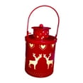 thumbnail image 4 of Farol de vela Farol navideño iluminado Candelabros Accesorios para fotos Candelabro rojo, 4 of 9