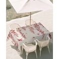 thumbnail image 3 of 60x120 Inch Outdoor Tablecloth with Umbrella Hole Zipper Rectangle Butterfly Flower Rectangular Tablecloths Outside Waterproof Farmhouse Vintage Country Pink Floral Patio Table Cover for Picnic Party, 3 of 8