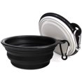 thumbnail image 2 of Dog Bowl Pet Collapsible Bowls,2 Pack Portable and Foldable Pet Travel Bowls Collapsable Dog Water Feeding Bowls Dish for Dogs Cats and Small Animals, (Small, Black+White), 2 of 5