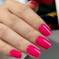 thumbnail image 1 of Hot Pink Press On Nails - Short Square Press On Nails, Glue On Nails Short Fake Nails, Nail Press Ons 16 Sizes - 32Pcs Reusable Soft Gel Artificial False Nails Tips Kit, 1 of 1