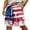 Red, variant on Men's Swim Trunks Swimming Trunks 250th Anniversary Pattern Beach Shorts with Mesh Lining and Pockets