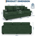 thumbnail image 2 of Comfy 86" Deep Seat Sofa, Modern Upholstered Couch with 2 Throw Pillows & Removable Covers, Versatile Sofa for Small Spaces & Living Room, 2 of 8