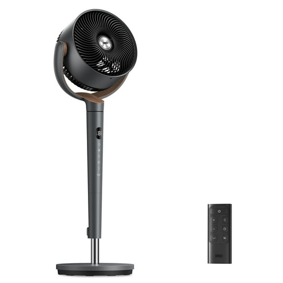 Dreo Fan for Bedroom, 120° Oscillating Standing Fan, DC Motor, Quiet Pedestal Fans, 9 Speeds, 4 modes, 20dB Low Noise, Floor Fan for Whole Room, 37-42'' Adjustable Height, 9H Timer