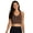 Chocolate, variant on RBX Active Women's Ultra Soft Active Cropped Bra Tank Top With Shelf Bra