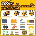 thumbnail image 5 of 226 PCS Construction Race Track Set, 2-Level Parking Garage, DIY Track with Electric Car & 3 Trucks, Ages 3-12, 5 of 10