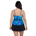 thumbnail image 3 of Trimshaper Women's Ronnie Two Tier Ruffle Plus Tankini Swimsuit Top - Wave Catcher, 3 of 3